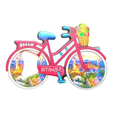 Istanbul Themed UV Bicycle Shaped Bottle opener - 13