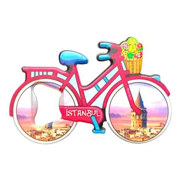 Istanbul Themed UV Bicycle Shaped Bottle opener - 14