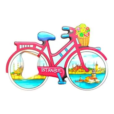 Istanbul Themed UV Bicycle Shaped Bottle opener - 15