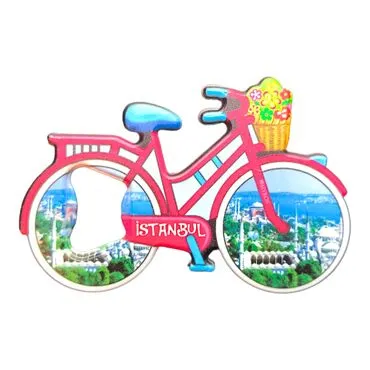 Istanbul Themed UV Bicycle Shaped Bottle opener - 16