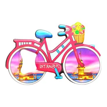 Istanbul Themed UV Bicycle Shaped Bottle opener - 17