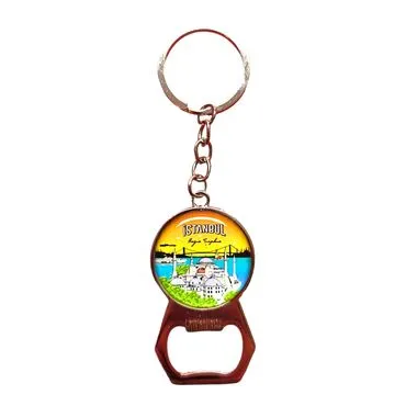 Istanbul Themed Metal Keychain With Opener 35x120 mm - 10