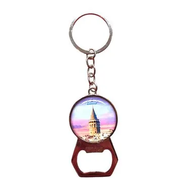 Istanbul Themed Metal Keychain With Opener 35x120 mm - 12