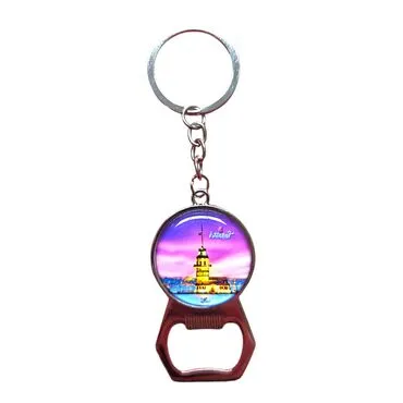 Istanbul Themed Metal Keychain With Opener 35x120 mm - 13