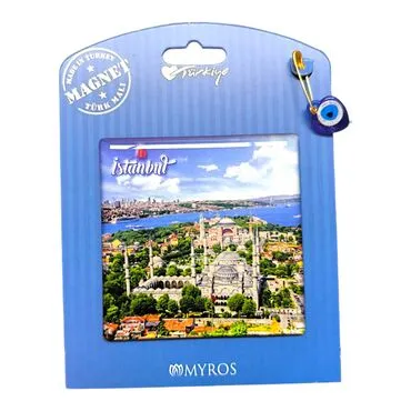 Istanbul Themed Epoxy Dome Backing Card Souvenir Fridge Magnet - 16