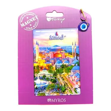 Istanbul Themed Epoxy Dome Backing Card Souvenir Fridge Magnet - 18