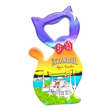 Istanbul Themed UV Cat Shaped Bottle Opener - 28