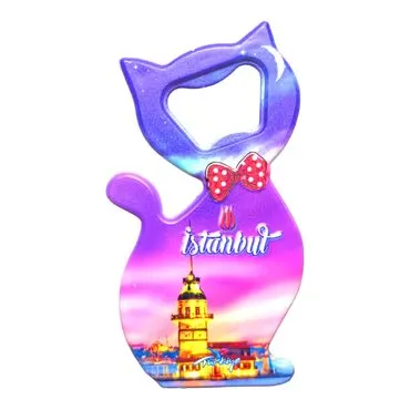 Istanbul Themed UV Cat Shaped Bottle Opener - 32
