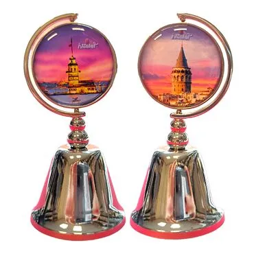 Toptan İstanbul Temalı Myros Metal Yuvarlak Çan 44*90 Mm - 6