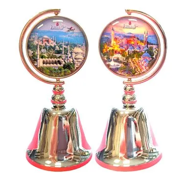 Toptan İstanbul Temalı Myros Metal Yuvarlak Çan 44*90 Mm - 8