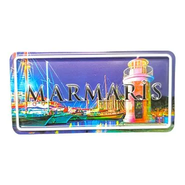 Marmaris Themed Embossed Pvc Oppression Fridge Magnet - 12