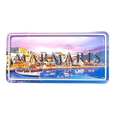 Marmaris Themed Embossed Pvc Oppression Fridge Magnet - 13