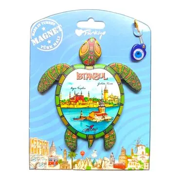 Toptan İstanbul Temalı Uv Baskılı Kartonetli Plastik Magnet - 34