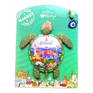 Toptan İstanbul Temalı Uv Baskılı Kartonetli Plastik Magnet - 49