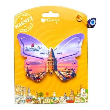 Toptan İstanbul Temalı Uv Baskılı Kartonetli Plastik Magnet - 55