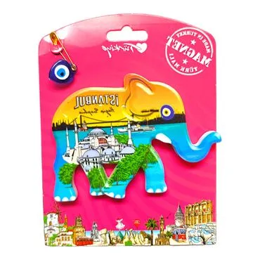 Toptan İstanbul Temalı Uv Baskılı Kartonetli Plastik Magnet - 60