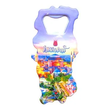 Istanbul Themed UV Map Shaped Bottle Opener - 17