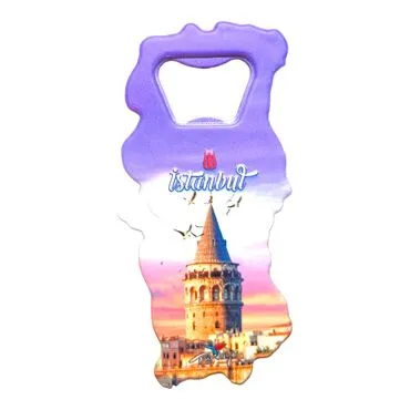 Istanbul Themed UV Map Shaped Bottle Opener - 16