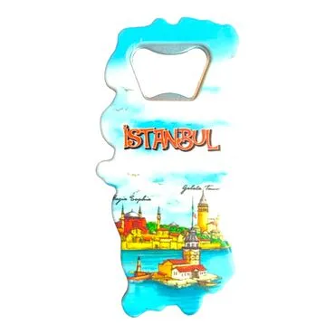 Istanbul Themed UV Map Shaped Bottle Opener - 18