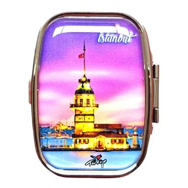 Istanbul Themed Customised Epoxy Rectangle Pill Box 57x45x15 mm - 5