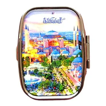 Istanbul Themed Customised Epoxy Rectangle Pill Box 57x45x15 mm - 7