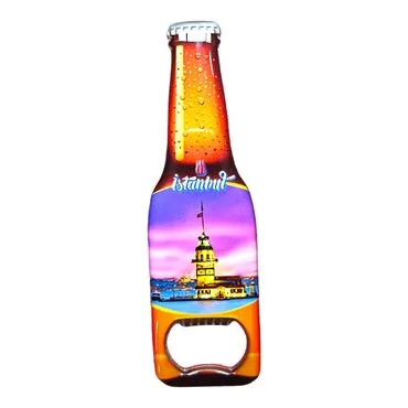 Toptan İstanbul Temalı Myros Metal Bira Şişesi Açacak Magnet 130x39 mm - 21