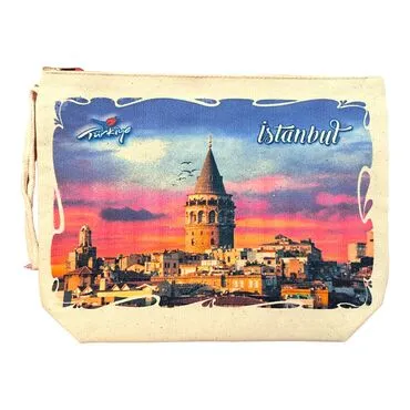 Toptan İstanbul Temalı Myros Kanvas Cüzdan 200*275*60 Mm  - 6