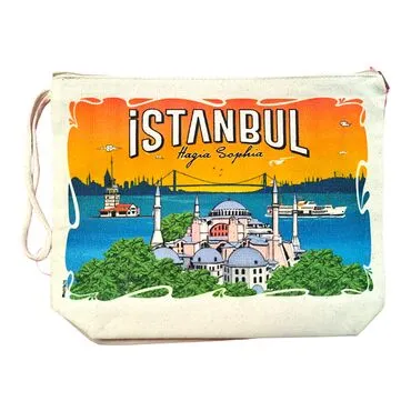 Toptan İstanbul Temalı Myros Kanvas Cüzdan 200*275*60 Mm  - 7