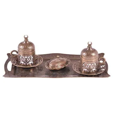 Toptan 2'li̇ Zamak Kahve Seti̇  - 9