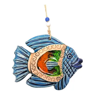 Fish Themed Nautical Ceramics Second Size Wall Hanging - 7