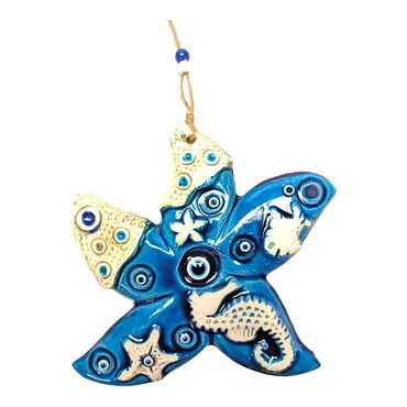 Sea Products Themed Nautical Ceramics Third Size Wall Hanging - 5