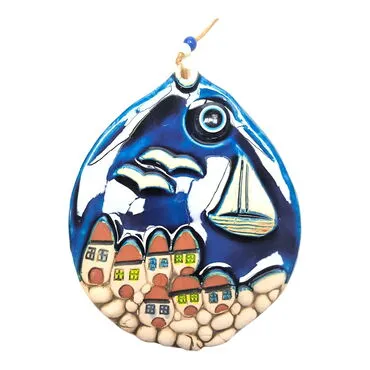 Sea Products Themed Nautical Ceramics Third Size Wall Hanging - 6