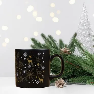 Wholesale Black Christmas Themed Gift Box - Standart - 2