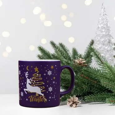 Wholesale Navy Blue Hello Winter Gift Box - Standart - 5