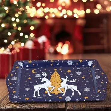 Wholesale Navy Blue Hello Winter Gift Box - Standart - 8