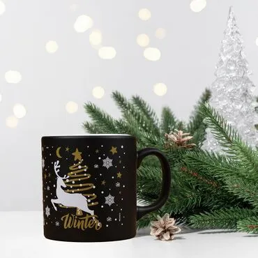 Toptan Siyah Hello Winter Hediye Kutusu - Standart - 2