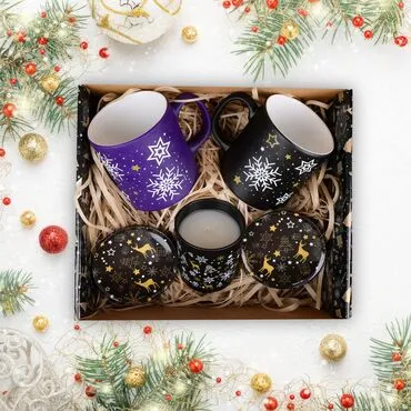 Wholesale Winter Welcome Gift Box Dark Blue Black - Standart - 2
