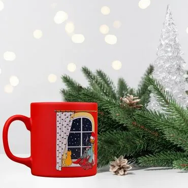 Wholesale Red Coffee Weather Ceramic Mug