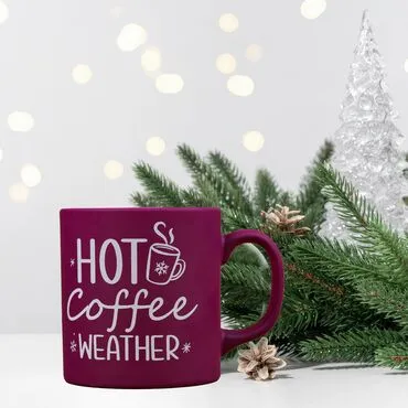 Wholesale Purple Coffee Weather Ceramic Mug - Standart - 2