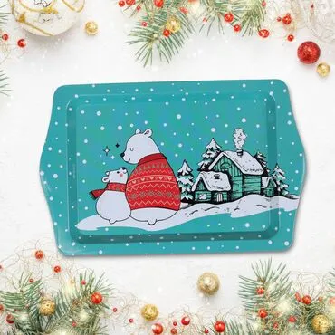 Wholesale Green Polar Bear Mini Metal Tray