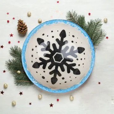 Wholesale Blue Snowflake Bowl