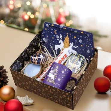 Wholesale Navy Blue Hello Winter Gift Box