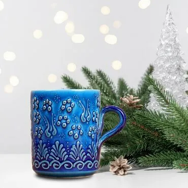 Wholesale New Year Special Ceramic Set Blue - Standart - 3