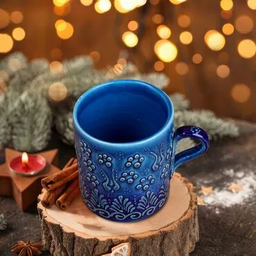 Wholesale New Year Special Ceramic Set Blue - Standart - 4