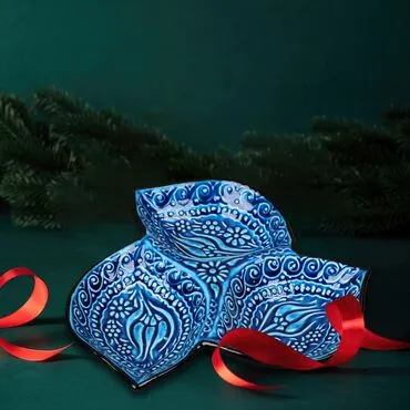 Wholesale New Year Special Ceramic Set Blue - Standart - 6