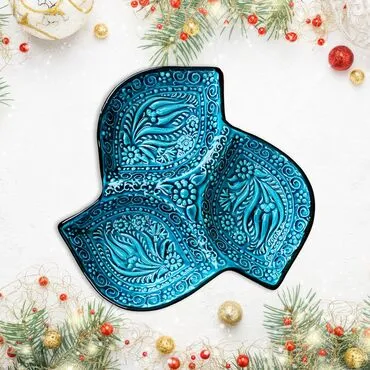 Toptan Yılbaşı Özel Çini Set-turkuaz - Standart - 5