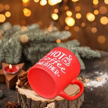 Wholesale Red Coffee Weather Ceramic Mug - Standart - 4