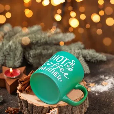 Wholesale Green Coffee Weather Ceramic Mug - Standart - 4