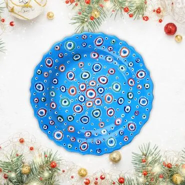 Wholesale 25 Cm Embossed Plate Evil Eye
