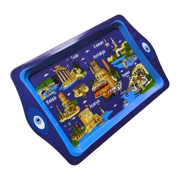 Wholesale Antalya Region Themed Mini Metal Tray (25*16 Cm) - Standart - 2